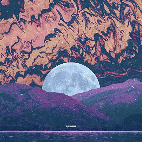 CD cover: marbled orange and brown sky above a full moon and hills.