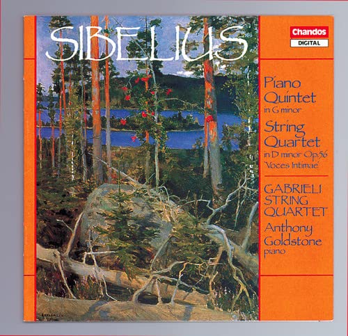 CD cover with a forest landscape and text: Sibelius, Gabrieli String Quartet.