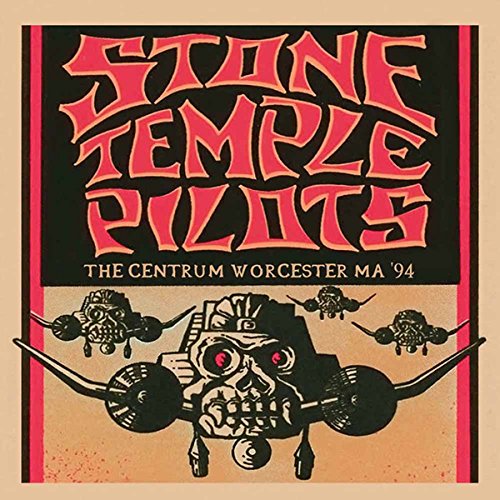 Stone Temple Pilots CD cover: band name, venue, and insect-decorated robot art.
