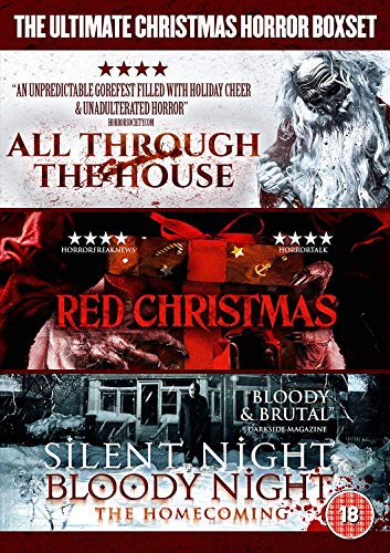 DVD cover for "Christmas Horror Boxset" featuring scary imagery and red text.