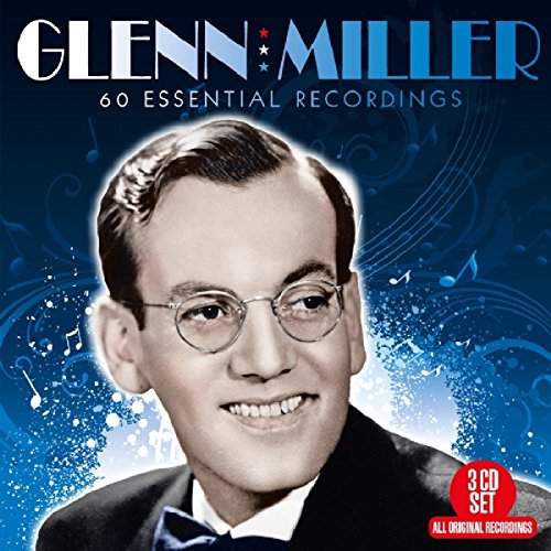 Glenn Miller portrait on a blue CD cover for a 60-song collection.