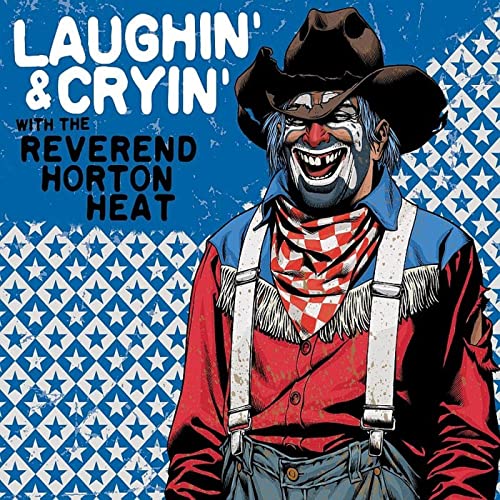 Album cover: clown-faced man in cowboy hat with red and blue background.