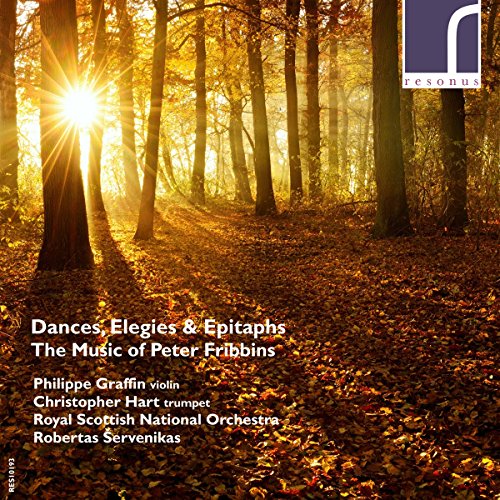 CD cover for “The Music of Peter Fribbins” with a forest scene.