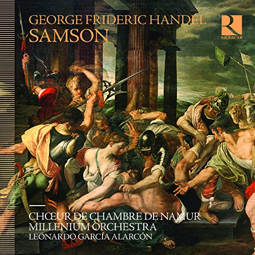 CD cover depicting a dramatic, classical painting of figures in battle.