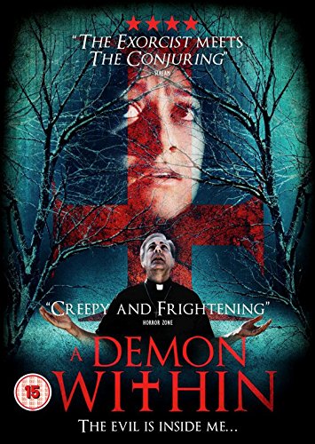 DVD cover for horror film "A Demon Within" featuring a distressed woman.