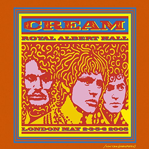 CD cover for Cream’s Royal Albert Hall concert, 2005, with band portraits.