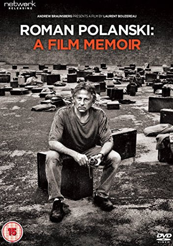 DVD cover for "Roman Polanski: A Film Memoir" featuring Polanski with suitcases.