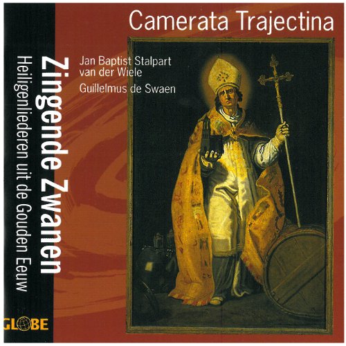 CD cover: portrait of a saint with text “Zingende Zwanen”.