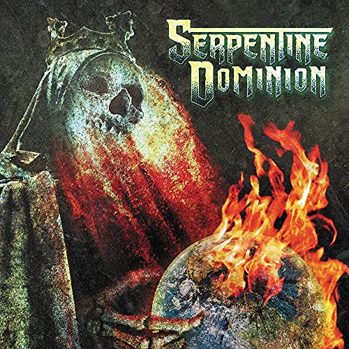 CD cover: skull, draped figure, flames, and a cracked Earth globe.