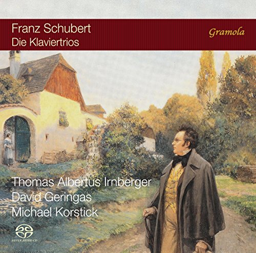 CD cover featuring a painting of a house and a man in a coat.
