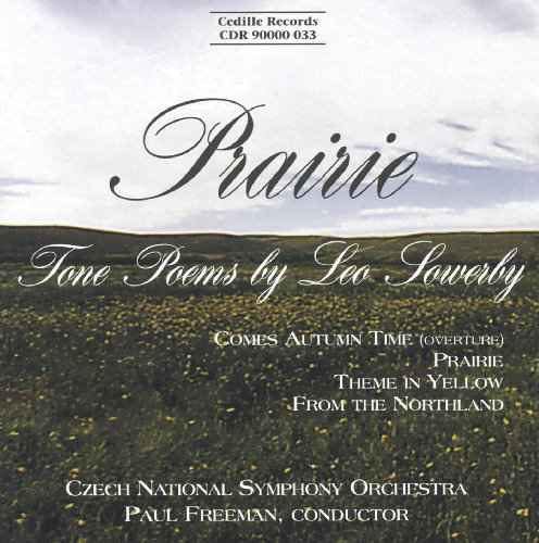 CD cover for "Prairie" tone poems by Leo Sowerby, featuring a field.