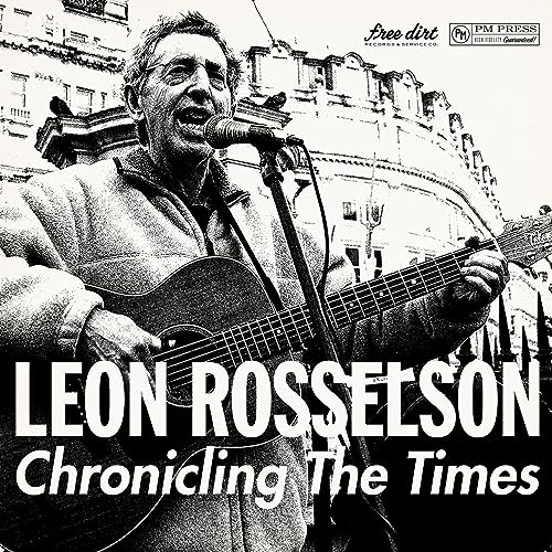 Black and white album cover featuring Leon Rosselson with guitar.