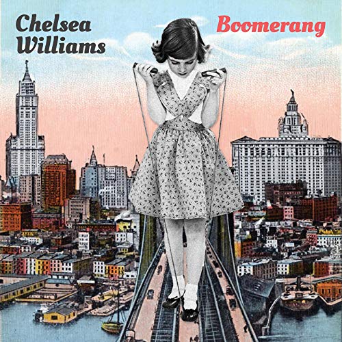Album cover for Chelsea Williams’ “Boomerang” featuring a girl with a boomerang.