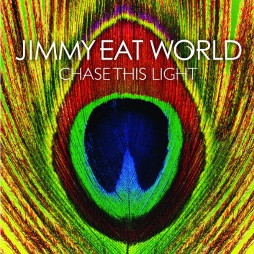 Jimmy Eat World “Chase This Light” CD cover with peacock feather design.