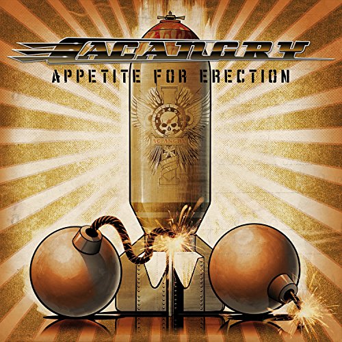 CD cover with a bomb illustration, skull, and band name "Ac Angry".
