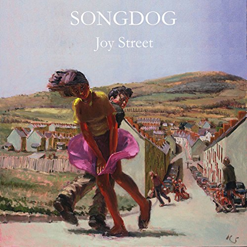 Album cover: painted scene of children dancing in a town landscape.