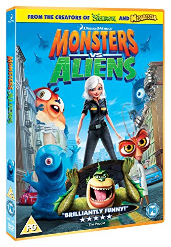 DVD cover for Monsters Vs. Aliens featuring a group of animated monsters and characters.