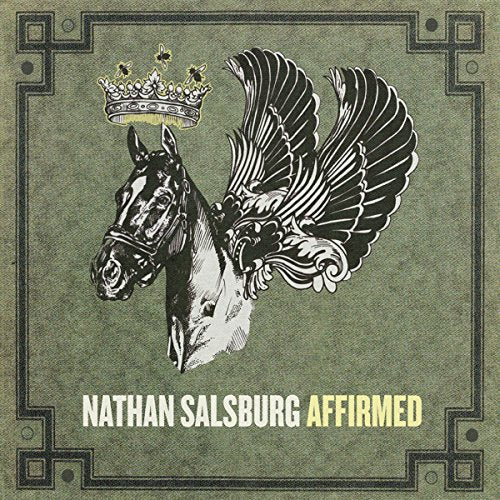 Album cover: winged horse with a crown, textured green background.