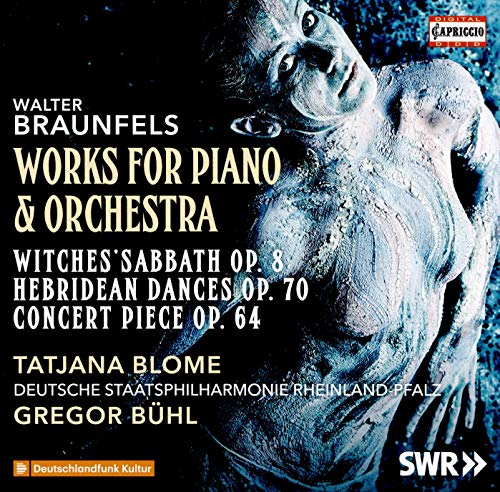 CD cover for Walter Braunfels piano & orchestra works, featuring textured imagery.