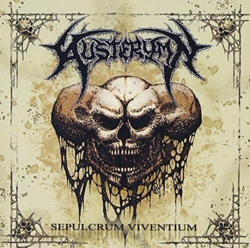 CD cover art: skull with dripping texture, ornate border, band logo.