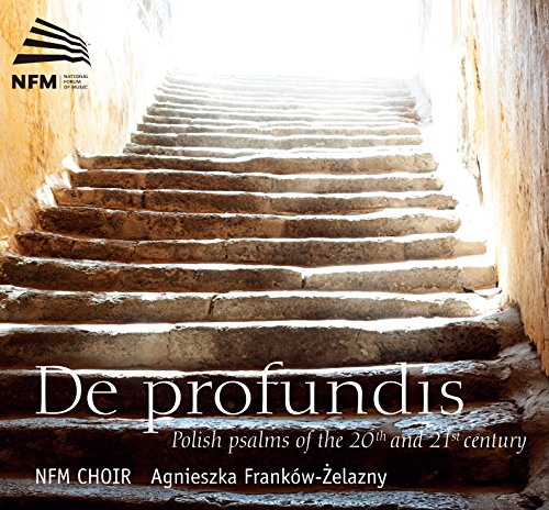 CD cover: stone stairs leading upwards with "De profundis" text overlay.