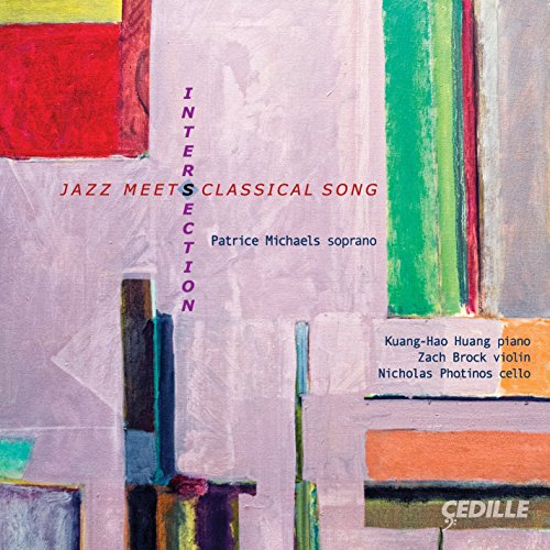 CD cover: abstract colorful painting with text “Intersection: Jazz Meets Classical.”