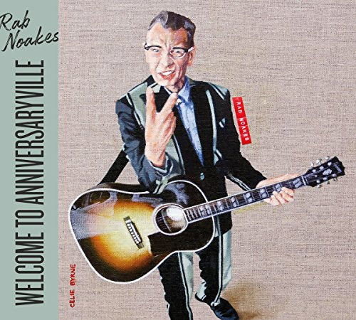 CD cover: Rab Noakes in suit with guitar, textured background.