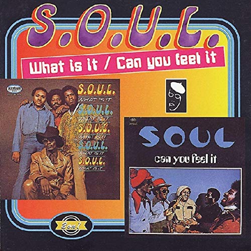 CD cover for S.O.U.L. – “What Is It/Can You Feel It” featuring band members.