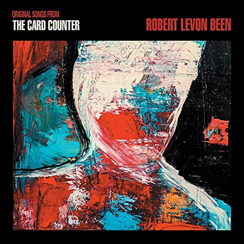 Vinyl album cover with abstract painting and text Robert Levon Been The Card Counter.