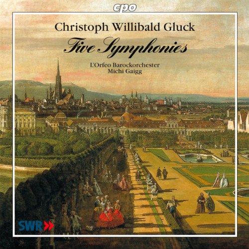 CD cover for Gluck’s Symphonies featuring a baroque garden landscape.