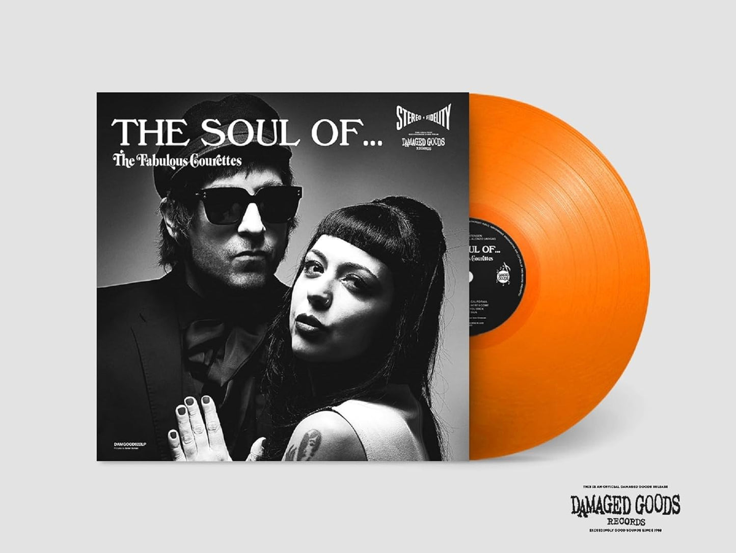 Vinyl record of The Courettes with a portrait of a couple in black and white.