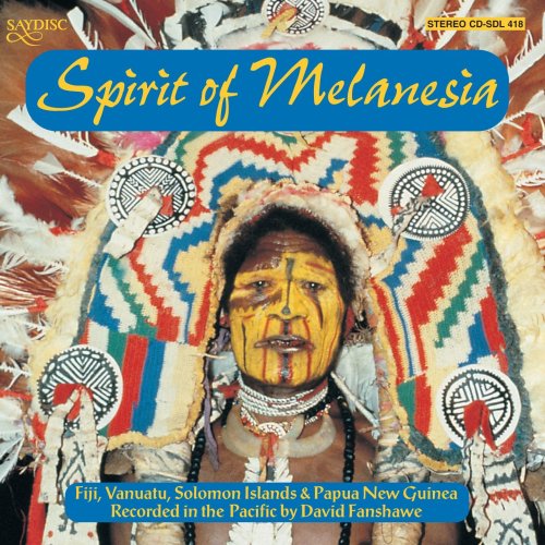CD cover featuring a Melanesian man in traditional dress and ornamentation.