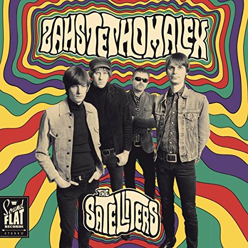 Album cover for Satelliters’ “Zahstethomalex” featuring a band portrait.