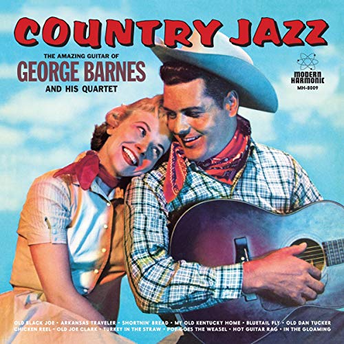 Album cover for "Country Jazz" by George Barnes, featuring a couple and guitar.
