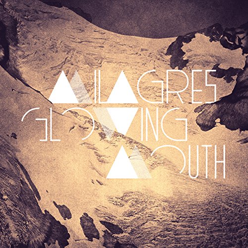 Album cover for "Glowing Mouth" with geometric shapes and textured background.