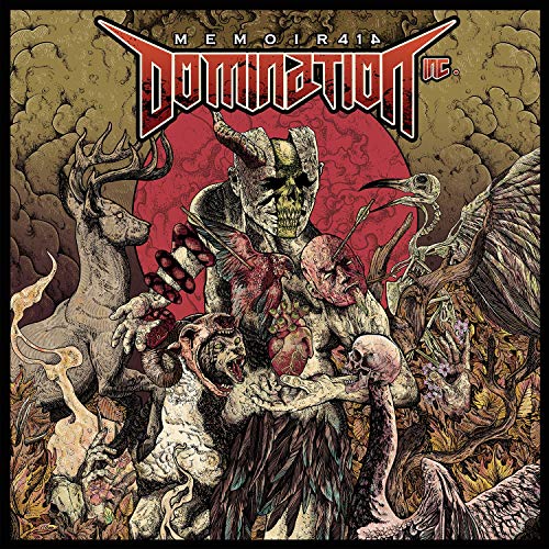 Album cover for Domination Inc.'s Memoir 414, featuring dark, grotesque imagery.