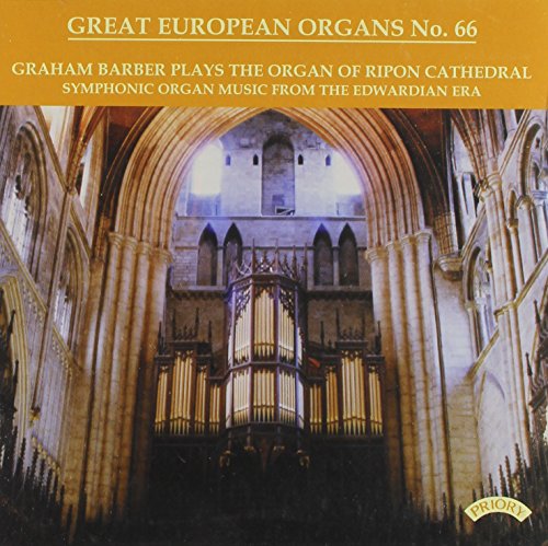 CD cover of Ripon Cathedral organ, showing pipes within a stone archway.