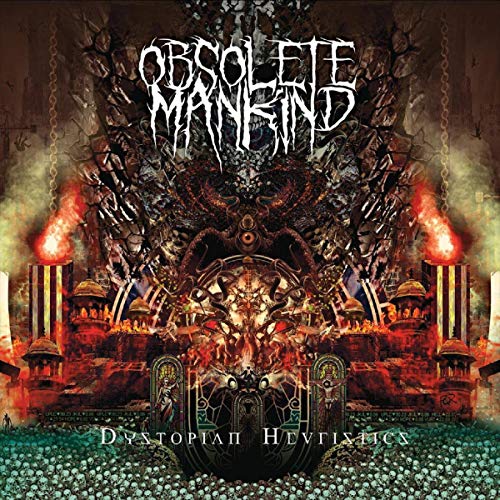 CD cover art: dark, chaotic scene with ornate structures and fiery details.