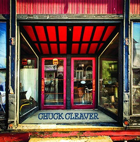 CD cover: storefront with red awning, doors reading "SEND AID", and "Chuck Cleaver".