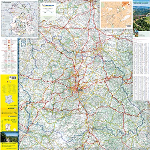 Puy-de-Dome Allier - Michelin Local Map 326 : Map