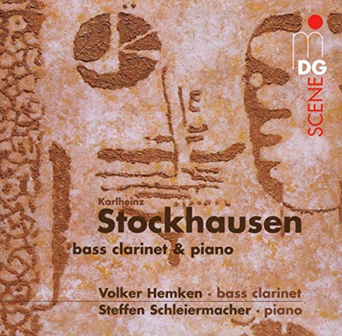 CD cover for Stockhausen’s “Schleiermacher,S/Hemken,V.” with abstract design.