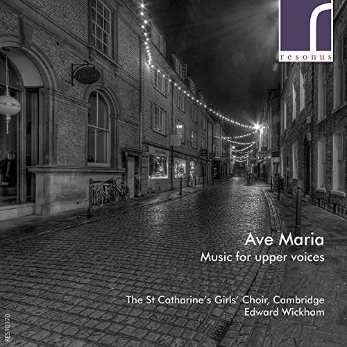 CD cover: cobblestone street scene with "Ave Maria" text overlay.
