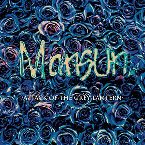 Album cover showing a dense background of blue roses with stylized gold text overlaid.