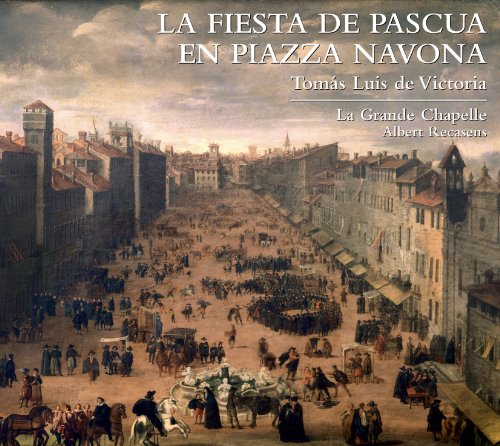 CD cover depicting a crowded 17th-century Italian town square scene.