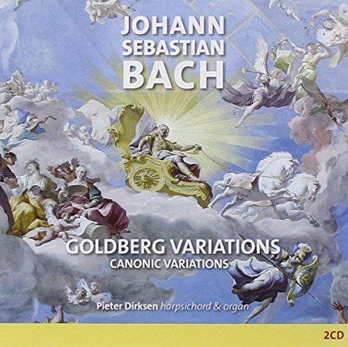 CD cover: Baroque painting of angels and musicians, "Goldberg Variations.
