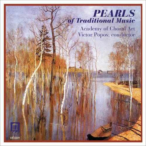 CD cover: wintry landscape painting with text “Pearls of Traditional Music.”