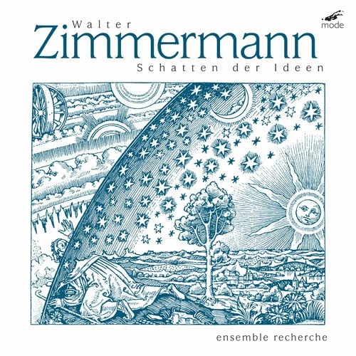 CD cover for Walter Zimmermann’s “Shadow Of An Idea” with celestial imagery.