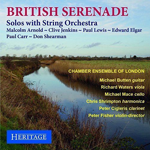 CD cover for “British Serenade” featuring a landscape with a river.