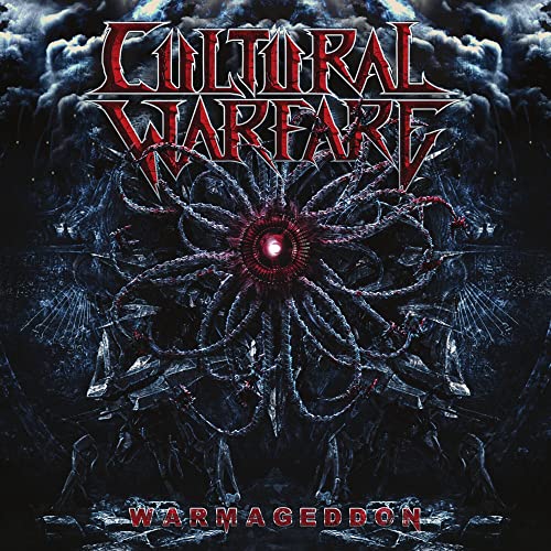 CD cover for "Cultural Warfare - Warmageddon" with a dark, spiky, floral design.