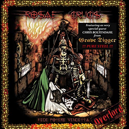 CD cover: armored figure with a fallen warrior in a gothic setting.